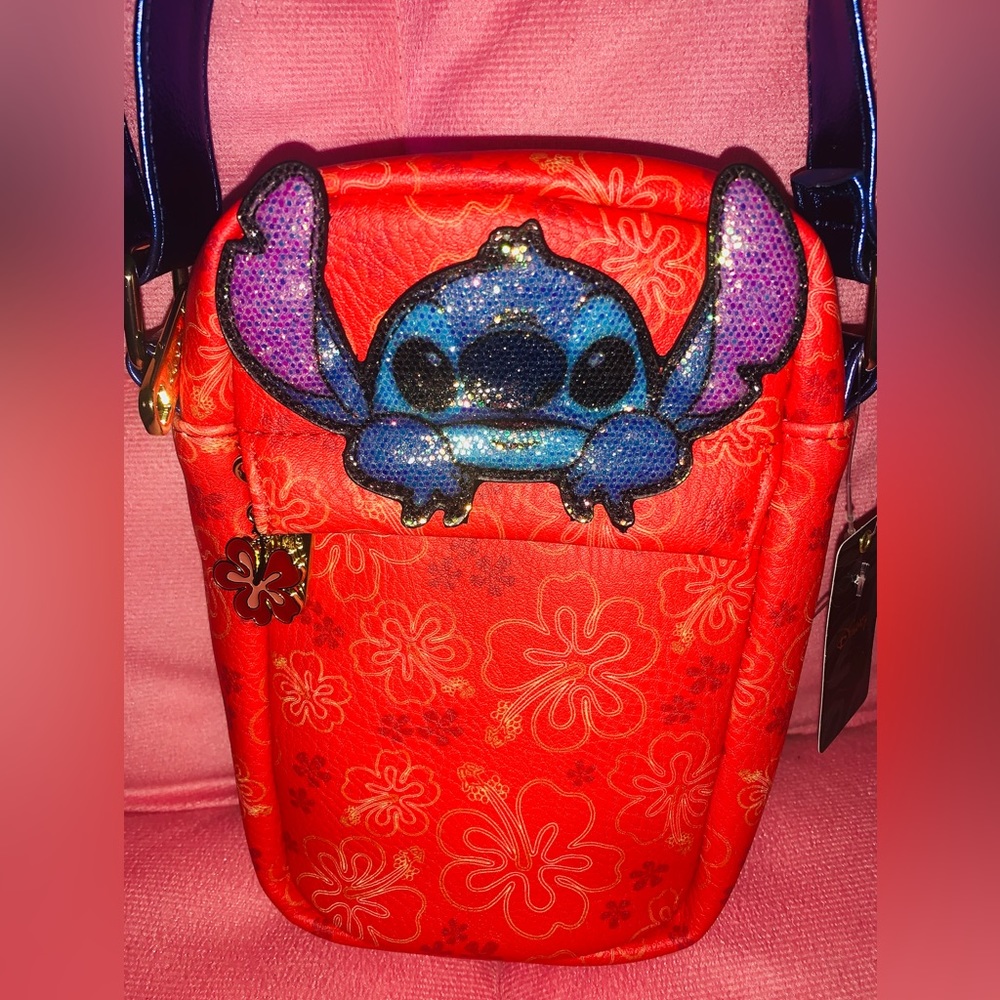 Disney Stitch Red Messenger Crossbody Purse Bag NWT